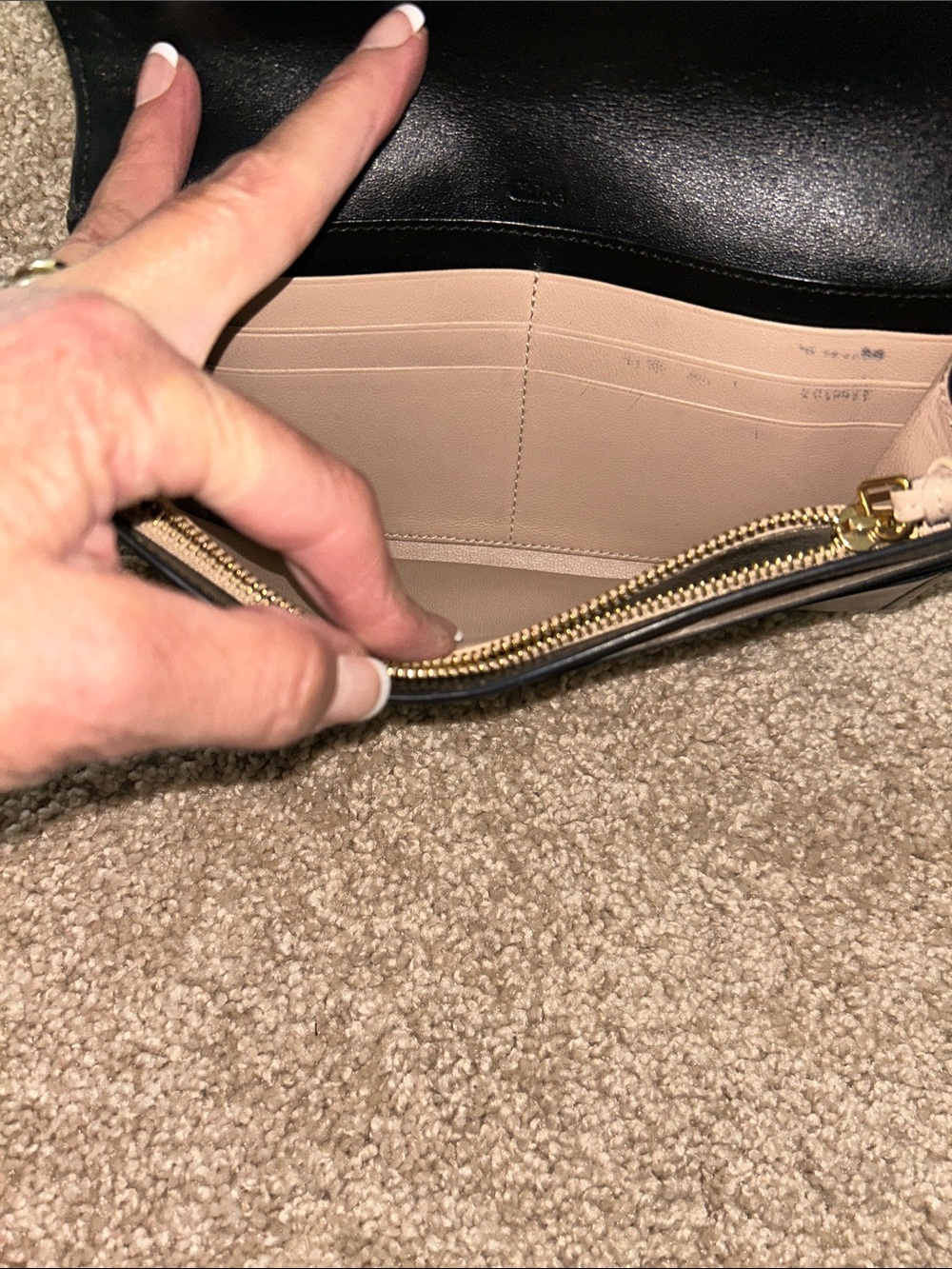 Chloe Black Leather Continental Wallet with Gold 'C' Hardware - Picture 13 of 16